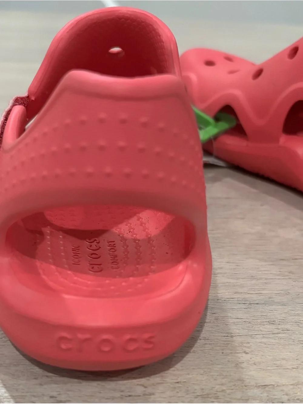 CROCS Kids Hot Pink Vented Clog Sandals